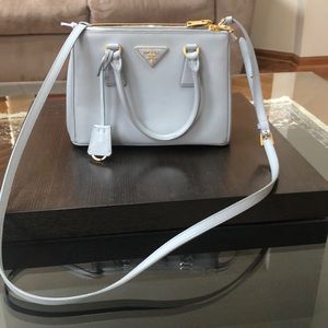 Prada double zip saffiano bag